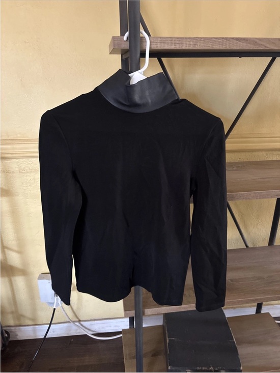 Helmut Lang Tops - Helmut Lang Bondage Leather neck long sleeve top, retail price :$295